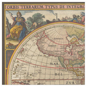 Tecido Mapa do mundo antigo
