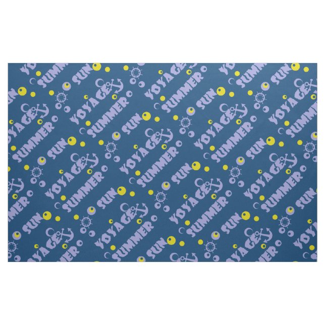 Tecido Mar, viagem, Verão, sol (Fat Quarter)