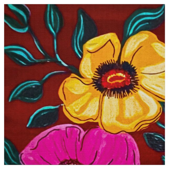 Tecido Maravilhas Florais de Outono (Modelo)