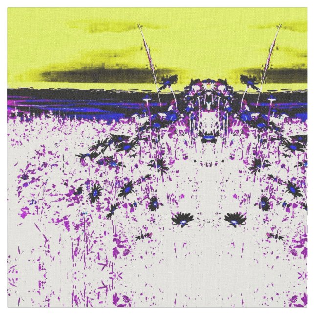 Tecido Margaridas Azuis (Detalhe)