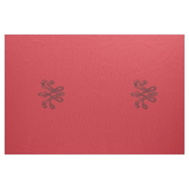 Tecido Marie Antoinette initial monogram upholstery panel (Jarda)