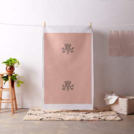 Tecido Marie Antoinette initial monogram upholstery panel