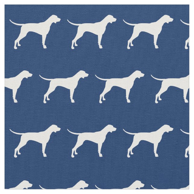 Tecido Marinho azul de papel de silhueta de cachorro (Detalhe)