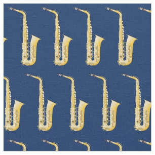 Tecido Marinho Azul do Sala Musical Saxofone