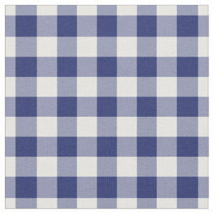Tecido Marinho Azul Gingham Quadrados de 1/2"