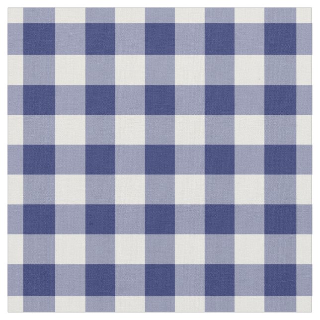 Tecido Marinho Azul Gingham Quadrados de 1/2" (Detalhe)