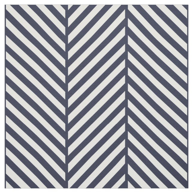 Tecido Marinho Azul Herringbone Grande Escala (Modelo)