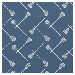 Tecido Marinho Blue Lacrosse White Sticks
