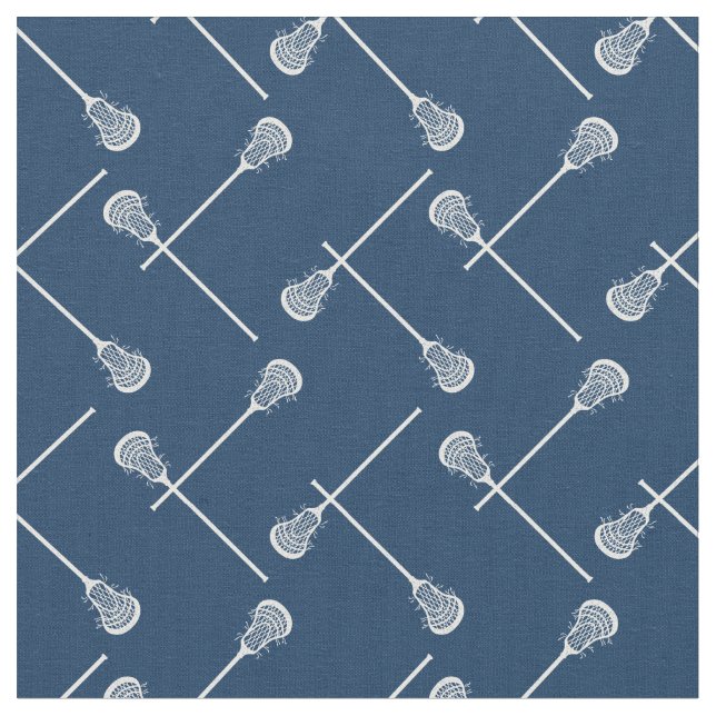 Tecido Marinho Blue Lacrosse White Sticks (Detalhe)