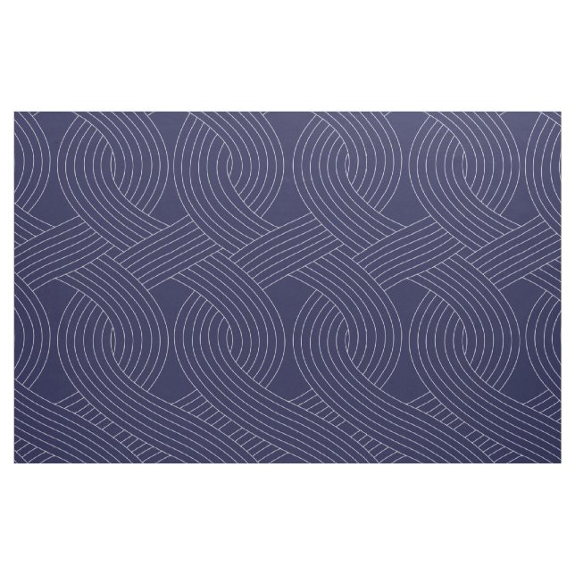 Tecido marinho com linha de repetição de bloqueio  (Fat Quarter)