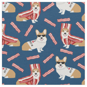 Tecido marinho de cães de bacon