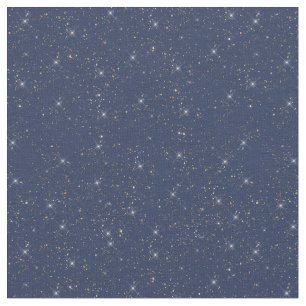 Tecido Marinho de luxo padrão de brilho dourado azul-bril
