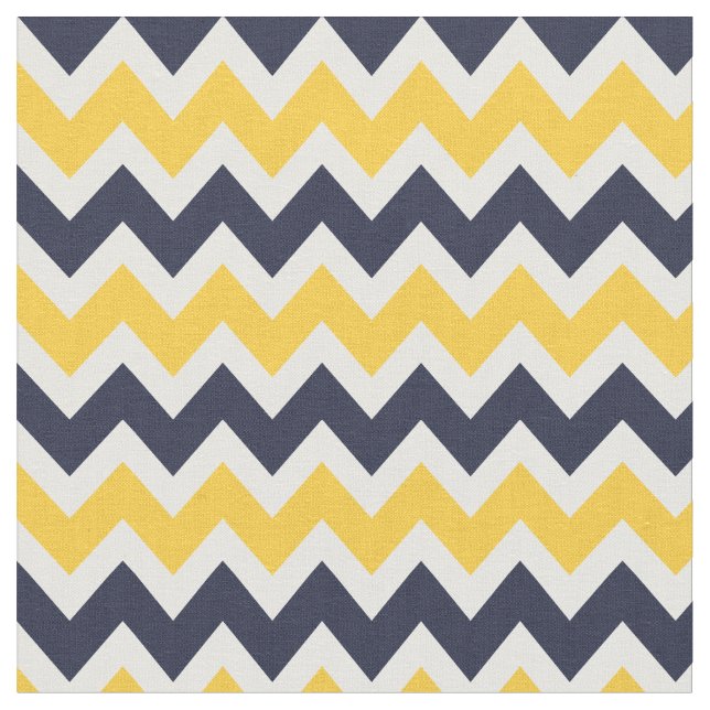 Tecido Marinho e divisa moderno amarelo (Detalhe)
