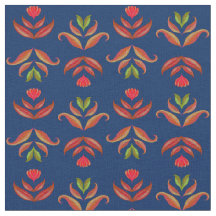 Marinho Elegante Arte Foliar Floral Russo Cozy Que