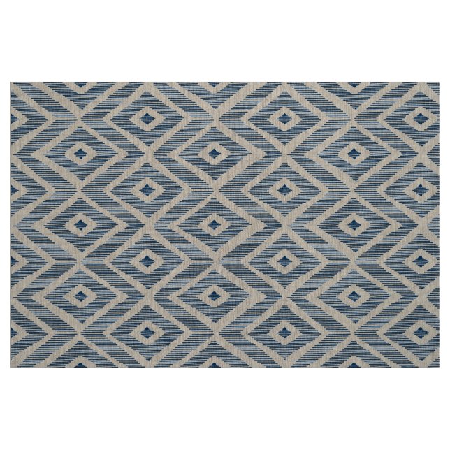Tecido Marinho Ikat no linho natural (Fat Quarter)