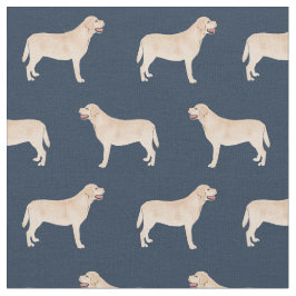 Tecido marinho Labrador Amarelo azul