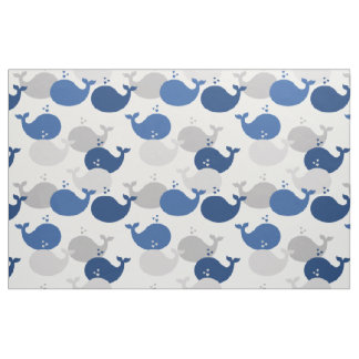 Tecido Marinho náutico - Baleia Azul - Oceano Atlântico -