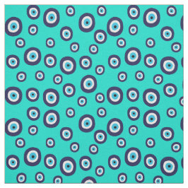 Tecido Marinho-olhos turco e azul-turquesa
