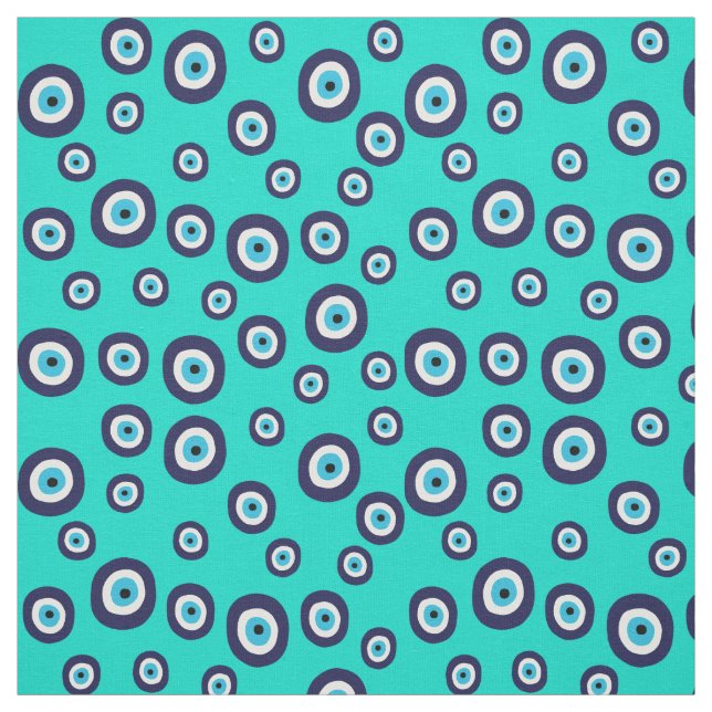 Tecido Marinho-olhos turco e azul-turquesa (Modelo)