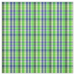 Tecido Marinho Verde Pré-Disquete Branco Estilo Madras Xa