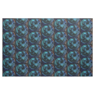 Tecido Mármaco Azul Faux