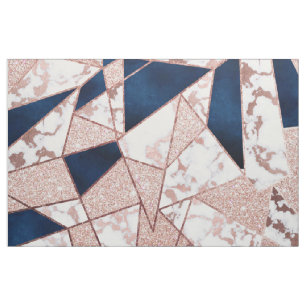 Tecido Mármore Geométrico de Glitter Dourado Luxuoso Ro