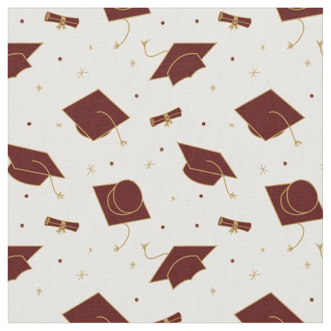 Tecido Maroon Boné de formatura Toss (Detalhe)