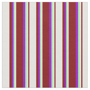 Tecido Maroon, branco, verde e colorido violeta escuro