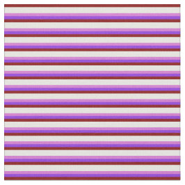 Tecido Maroon, Creme de Mint, Orquídea e Padrão Roxo