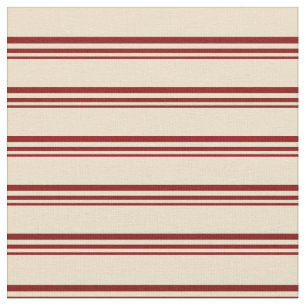 Tecido Maroon & Tan Stripes