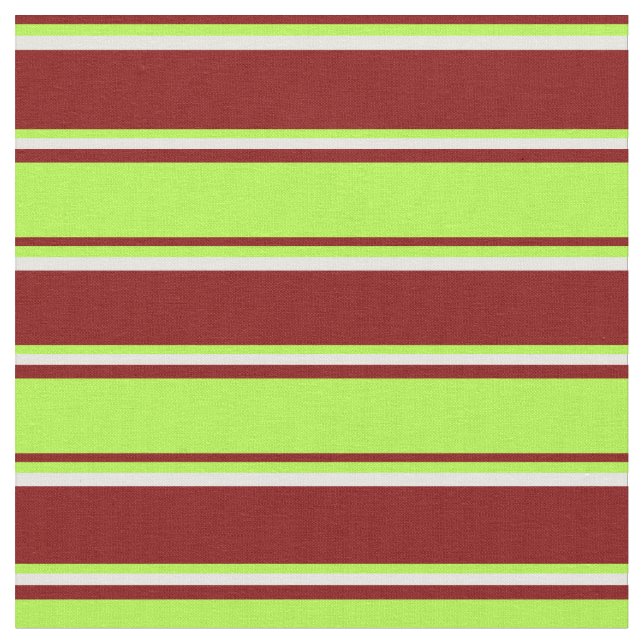 Tecido Maroon, Verde-claro e Padrão de Creme de Mint (Detalhe)