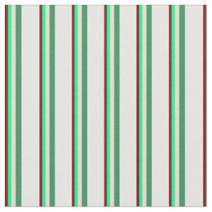 Tecido Maroon, Verde, Tan, Greve Verde e Branca