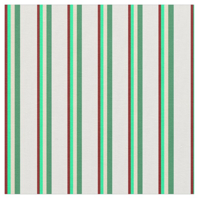 Tecido Maroon, Verde, Tan, Greve Verde e Branca (Detalhe)