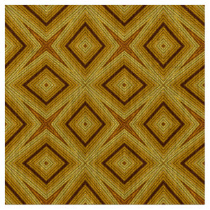 Tecido Marrom geométrico e mostarda do teste padrão do