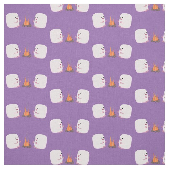 Tecido Marshmallows cor-de-rosa lindos por desenhos anima (Modelo)