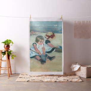 Tecido Mary Cassatt - Crianças Brincando na Praia