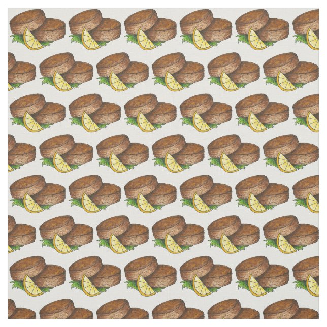 Tecido Maryland Bay Crabs Crab Cake Crabcake Produtos do  (Modelo)