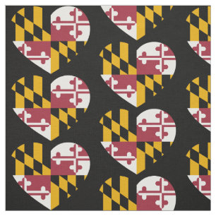Tecido Maryland Flag Love Heart