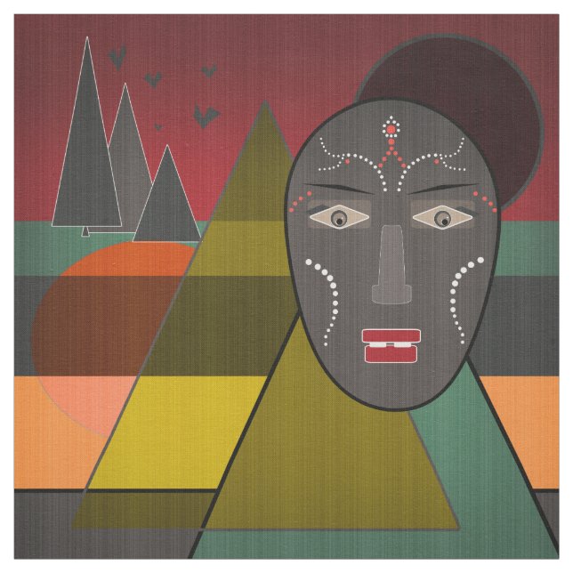 Tecido Máscara africana (Modelo)