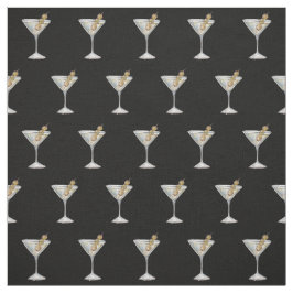 Tecido Máscara de Cara de Cocktail Quarantini Preta