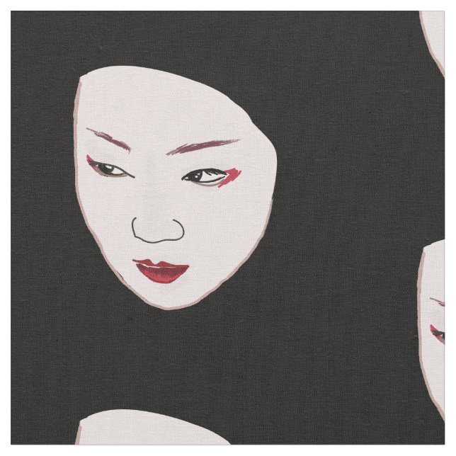 Tecido Máscara de Geisha (Detalhe)