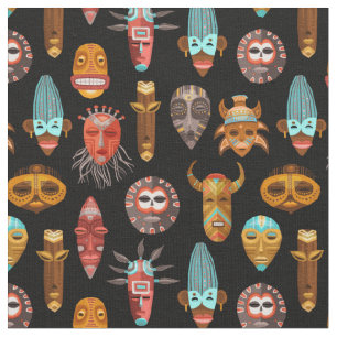 Tecido Máscaras Africanas