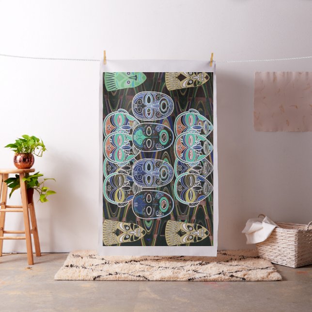 Tecido Máscaras Africanas V1 (In Situ)