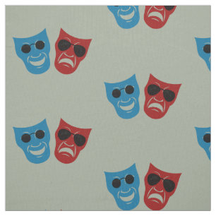 Tecido Máscaras de drama com óculos escuros