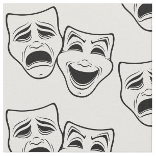 Tecido Máscaras de Teatro De Comédia E Tragédia