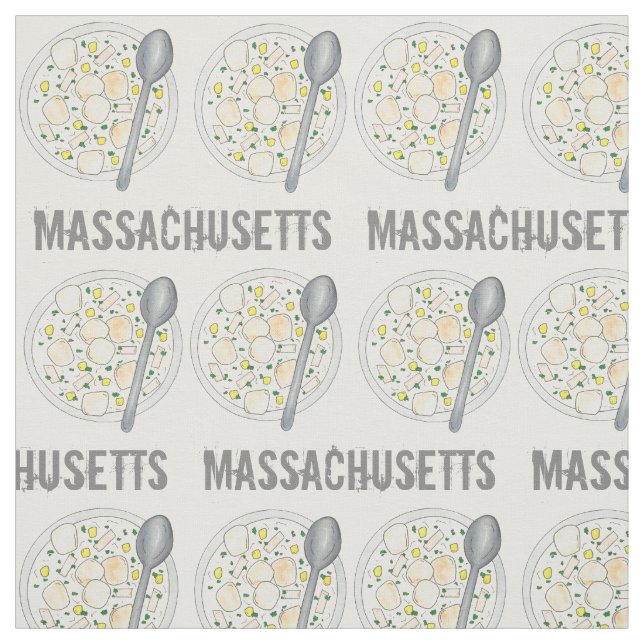 Tecido Massachusetts New England Clam Chowder Foodie MÃES (Modelo)