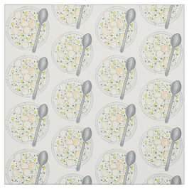 Tecido Massachusetts New England Clam Chowder Soup Chowda
