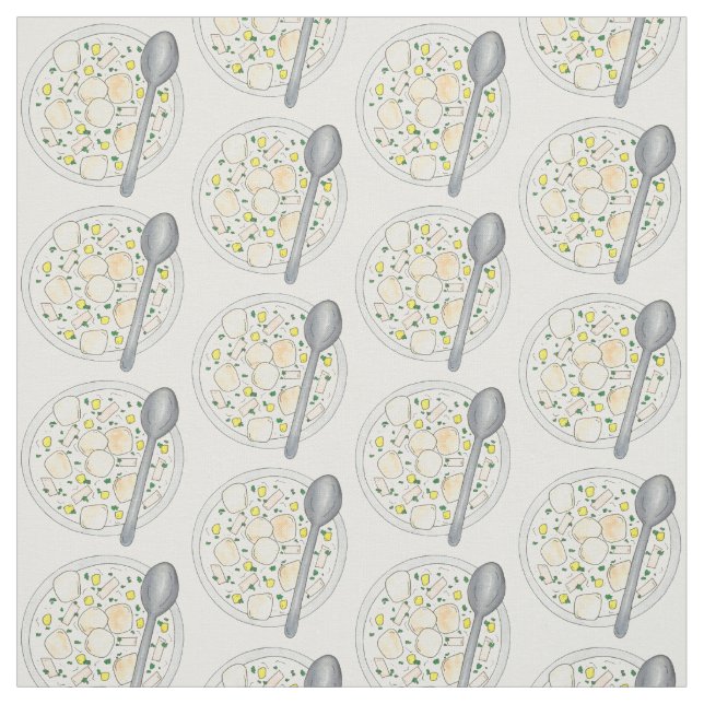 Tecido Massachusetts New England Clam Chowder Soup Chowda (Modelo)