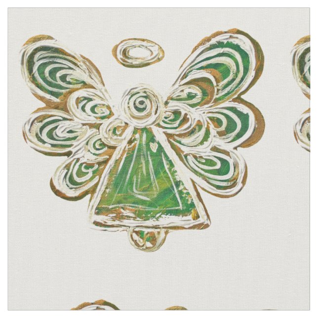 Tecido Material Artístico Anjo Guardião Dourado Ve (Detalhe)
