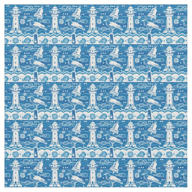 Tecido Material de padrão de farol de praia (Detalhe)